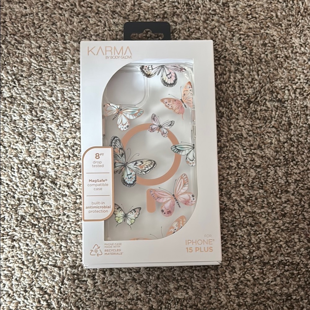 Karma Butterfly iPhone 15 Plus Case